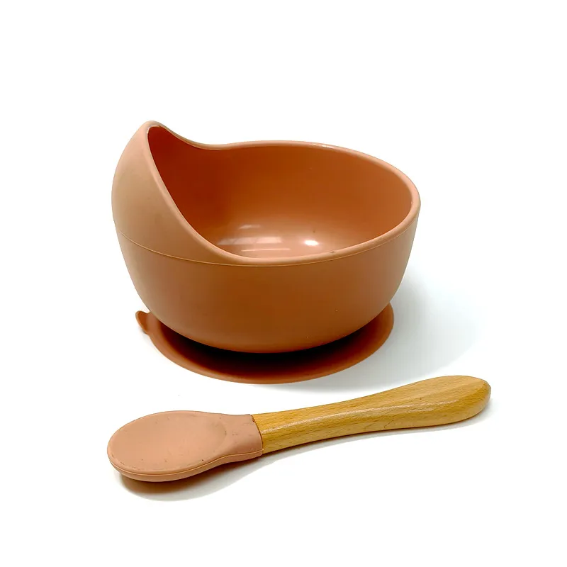 High Quality Spill-proof Silicone Feeding Bowl Baby Tableware Children's Dinner Spoon Food Grade Silicone Baby Silicone Tablewar image 6