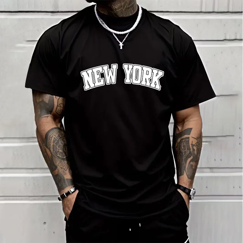 

Fashion Versatile Quality Outdoors Jogging Ventilate Simple Men's Cotton Loose Short Sleeve Casual Summer Comfort Daily T-shirts