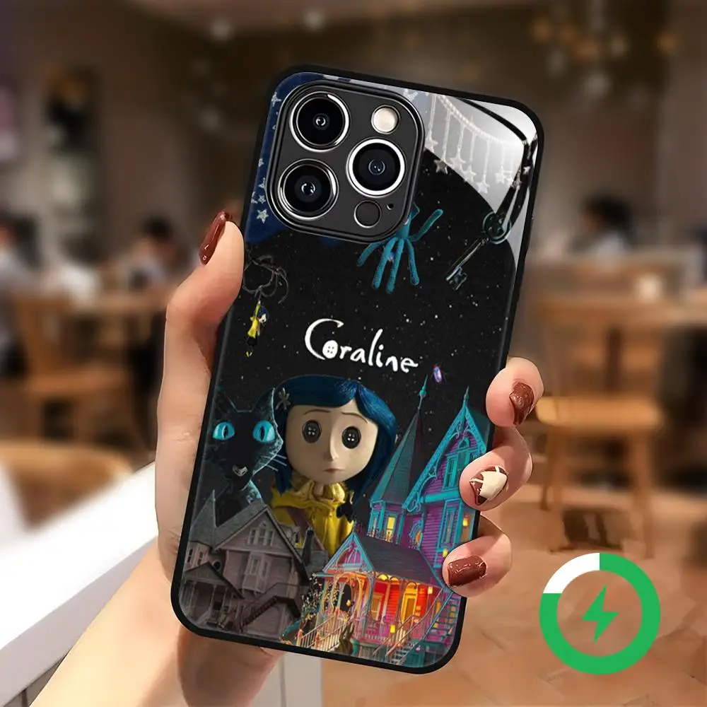 Funda para teléfono C-coralines para iPhone 18 17 16 15 14 13 12 11 X XR XS Plus Mini Pro Max, funda magnética de cristal
