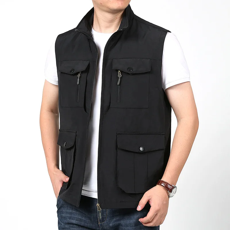 

Весенне-осенний молодежный мужской японский корейский военный многофункциональный быстросохнущий функциональный жилет для отдыха на открытом воздухе