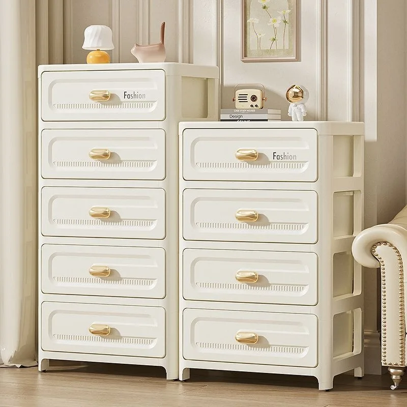 Drawer storage cabinet, plastic multi-layer simple snack toy home bedroom bedside table