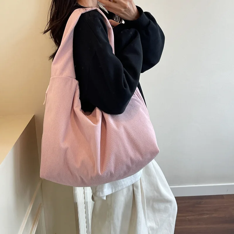 حقيبة كتف سروال قصير بسيط للنساء سعة كبيرة جودة عالية سعة كبيرة حمل حقيبة طالب كتاب موضة حقائب مدرب الركاب