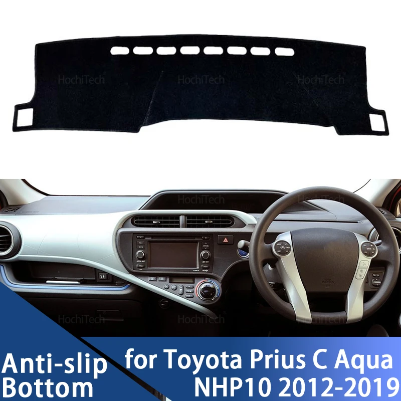 Auto Car Dashboard Cover Dash Mat Board Pad Carpet Dashmat Anti-UV Mats For Toyota Prius C Aqua NHP10 2012-2019 Accessories