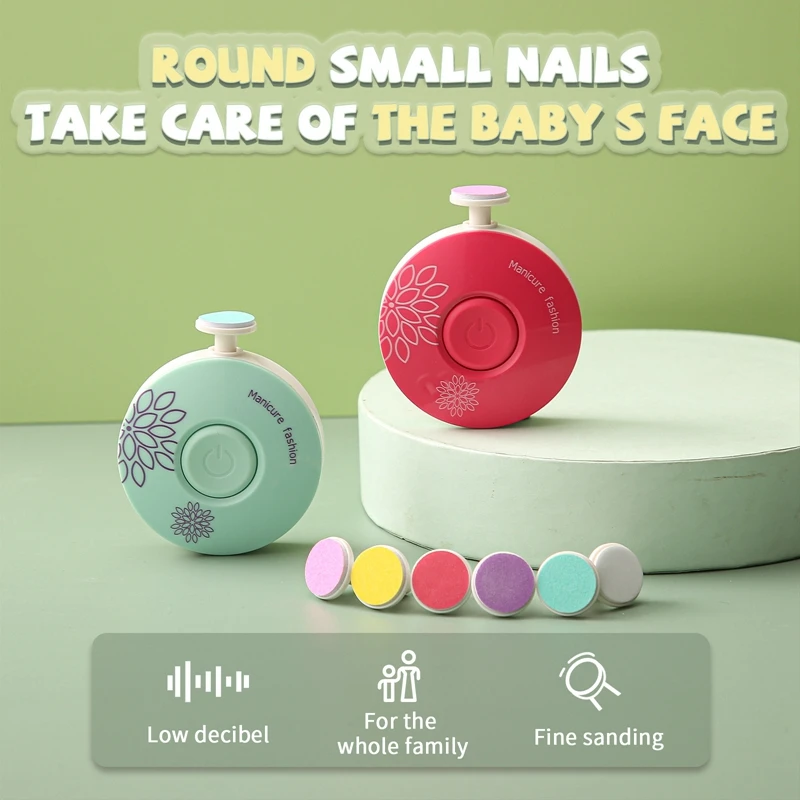 Electric Baby Nail Trimmer Infant Fingernails Polisher Care Hygiene Tool Kit Easy To Trim Nail File Newborn Electric Nail Cutter