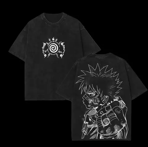 Sasuke Uchiha T Shirt Mangekyou Sharingan Vintage Acid Wash Streetwear Oversized Naruto Retro Anime Graphic Men Tees Cotton
