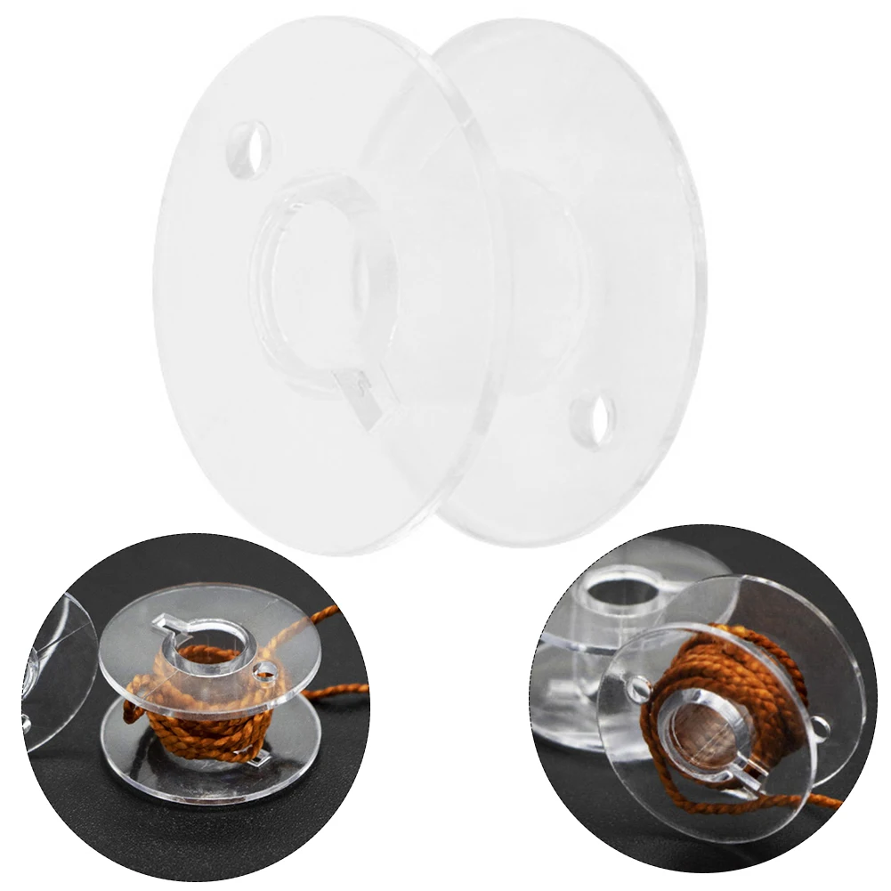 Cost-effective Transparent Spool Plastic Spools 2*2*1.1cm Commonly Used Spools Excellent Fits Of Sewing Machines