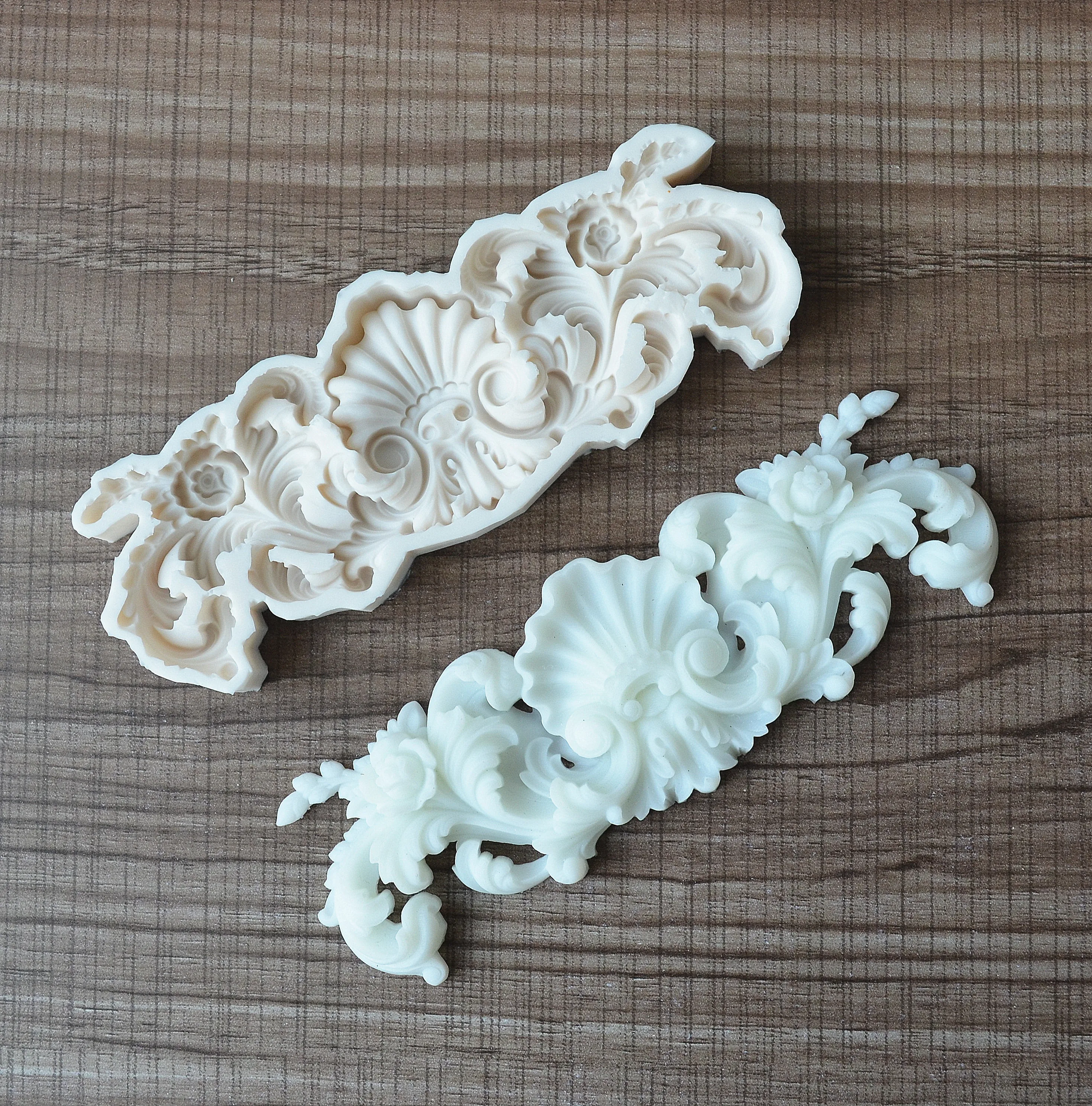 Fondant Mold Lace Embossed Silicone Mold European Vintage Embossed Lace Gum Chocolate Candy Clay Silicone Mold