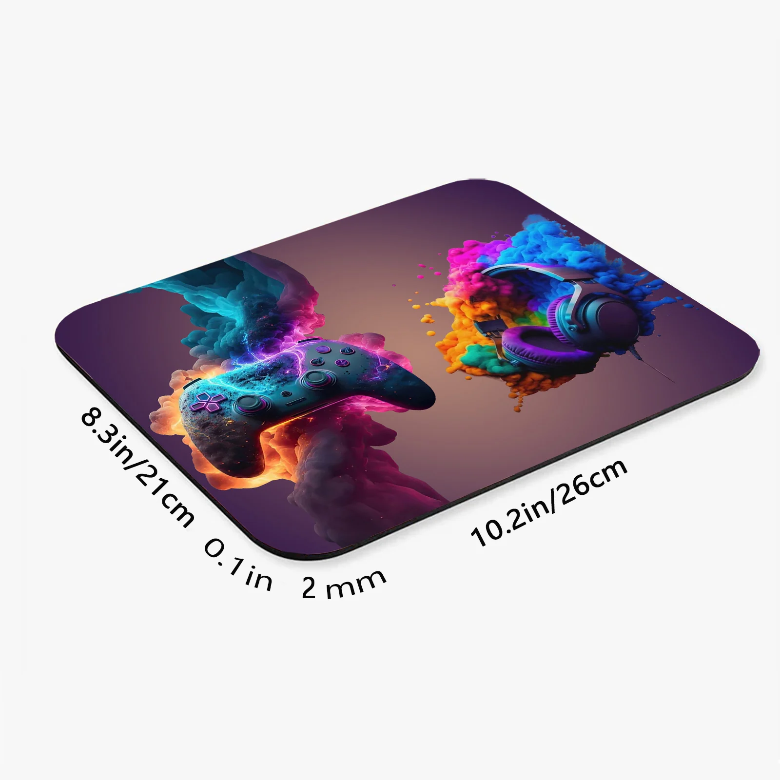 Gamepad Headphones Mouse Pad Desk Pad Mouse Mat for Keyboard, Gift Mouse Pad with Anti-Slip Rubber Base, Extended Desk Mat