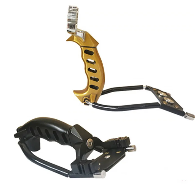 Stainless Steel Alloy Elastomer Power Wrist Holder  Slingshot Outdoor Precision Alloy Assassin Slingshot Three Cards Six Shares