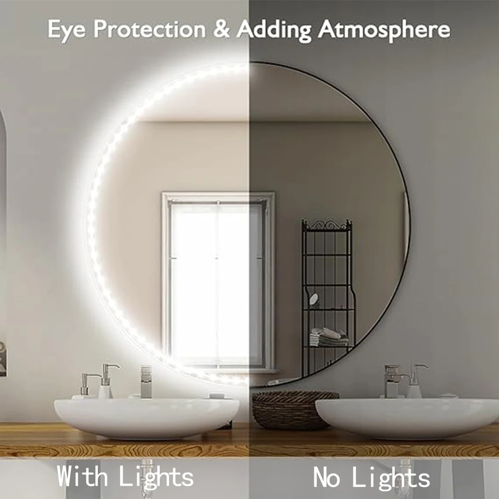 Lampada da parete per specchio cosmetico per trucco a LED, striscia luminosa per bagno, lampada da parete per tavolo da toeletta, luce notturna a LED per specchi cosmetici decorativi