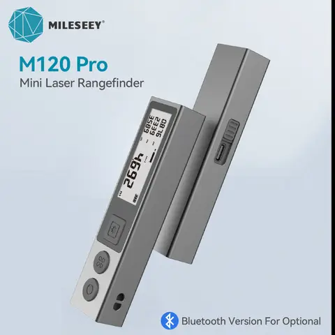 Mileseey UZ M120 프로 거리계 미니 Trena 레이저 거리 계량기, 백라이트 블루투스, 랜야드 휴대용 측정 도구, 가정용