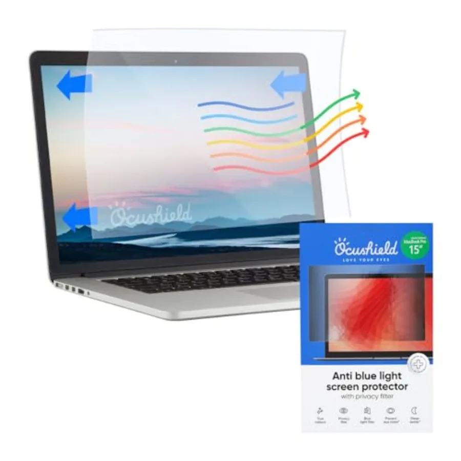 

Защитная пленка для экрана MacBook Air 15 с защитой от синего света - антибликовый фильтр для конфиденциальности - разработано оптомонологами-экспертами - 100 дней на возврат без объяснения причин