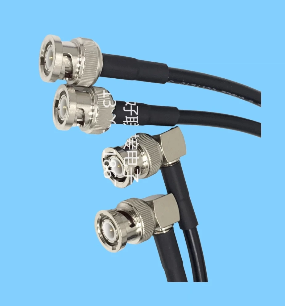 RF coaxial line Q9 male straight head right angle high frequency silver-plated line 50 ohm BNC-JJW high frequency signal line 6G