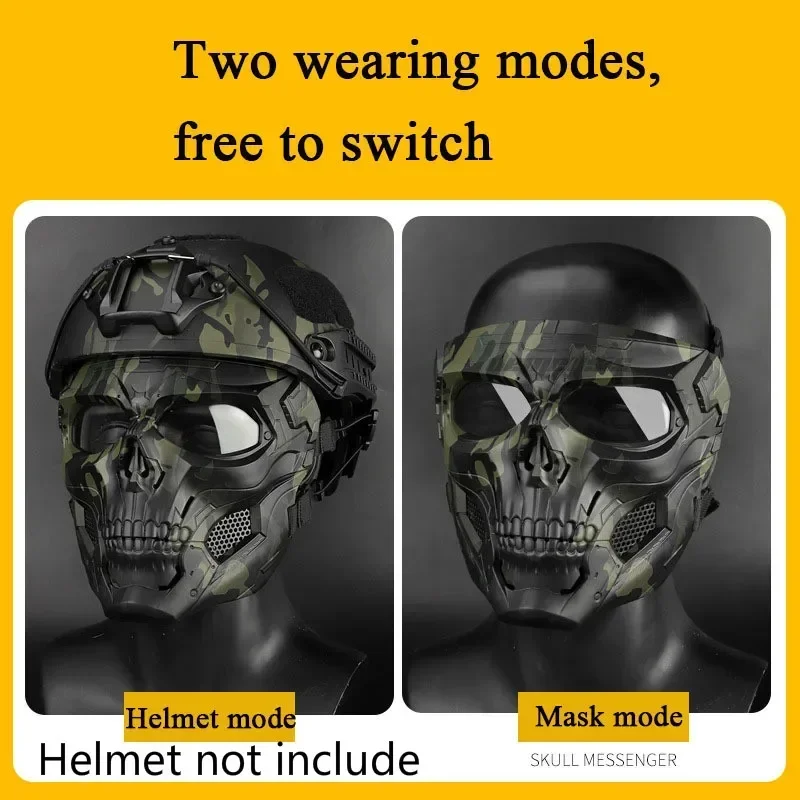 Tactical Skull Masks CS Shooting Paintball Masks Motorcycle Men Full Face Airsoft Cycling Halloween Cosplay Party Mask