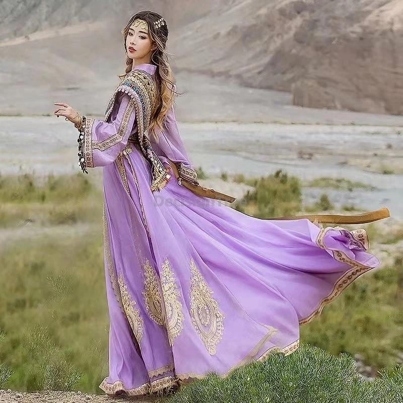 

2025 ancient exotic princess dainty embroideried hanfu outfit ethnic style photography garment fairy temperament chinese hanfu