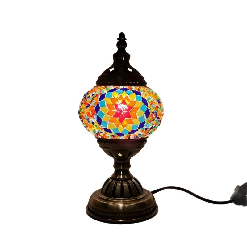 

Vintage DIY Handmade Turkish Mosaic Table Lamp Glazed Lamp Material Pack Self-Adhesive Handmade Creative Atmosphere Table Lamp