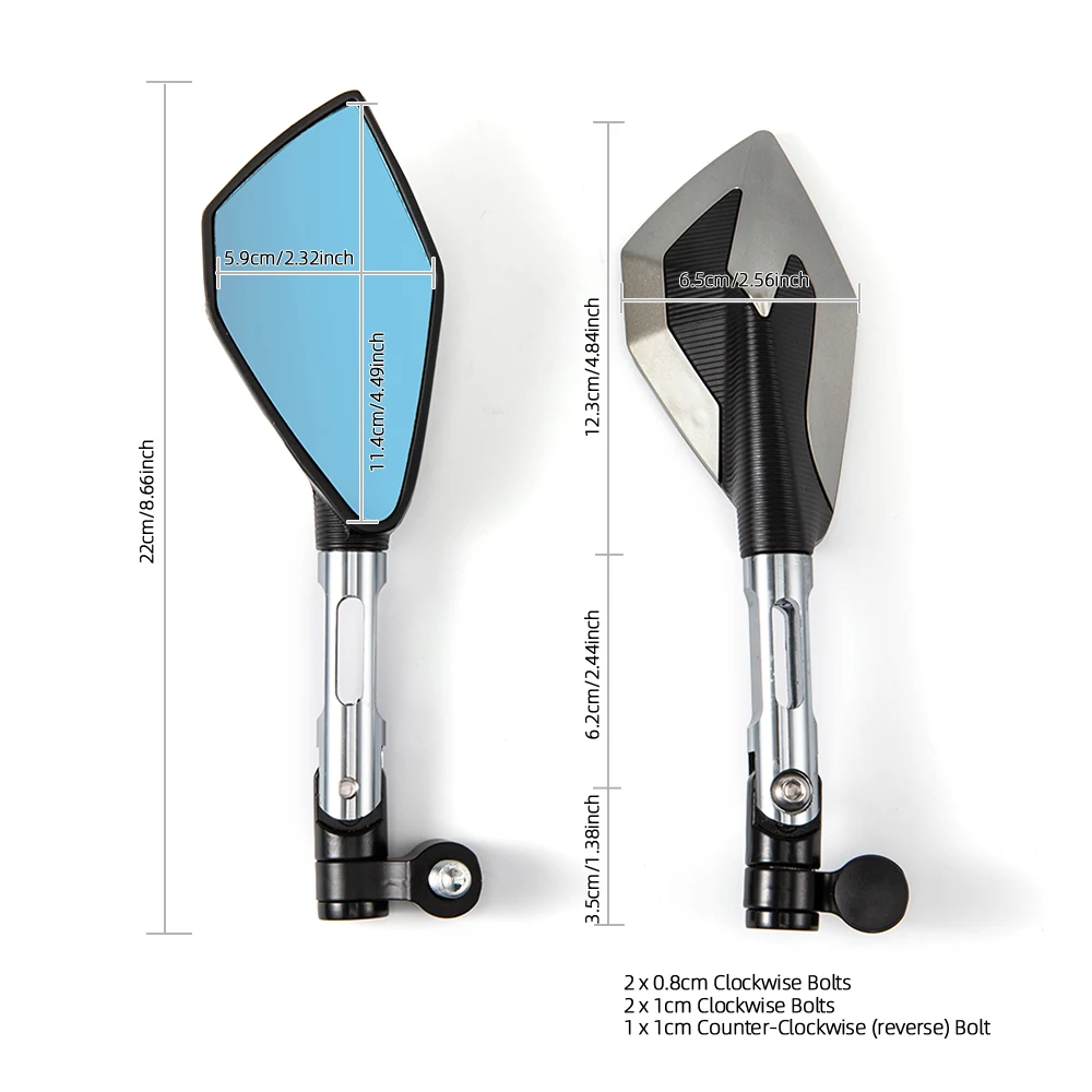 

Universal 8mm 10mm Motorcycle Rearview Mirror Replacement Parts Scooter E-bike Reversing Auxiliary Mirror Modified Accessories