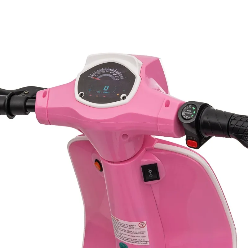 24V Kids Electric Dirt Bike, 250W 2-Wheel Motorcycle with 12" Air Tires, Suspension, Headlight, Music, Bluetooth, for Ages 6-14