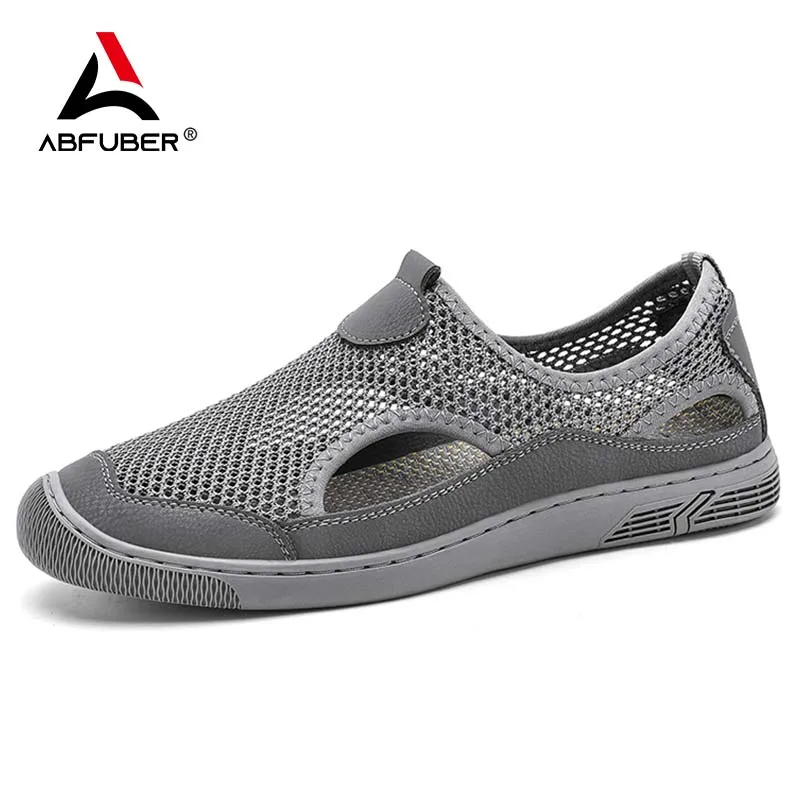 2024 Summer Outdoor Men Sneakers Breathable Slip On Loafers Men Casual Shoes Antiskid Mesh Men Shoes Waterproof Walking Zapatos