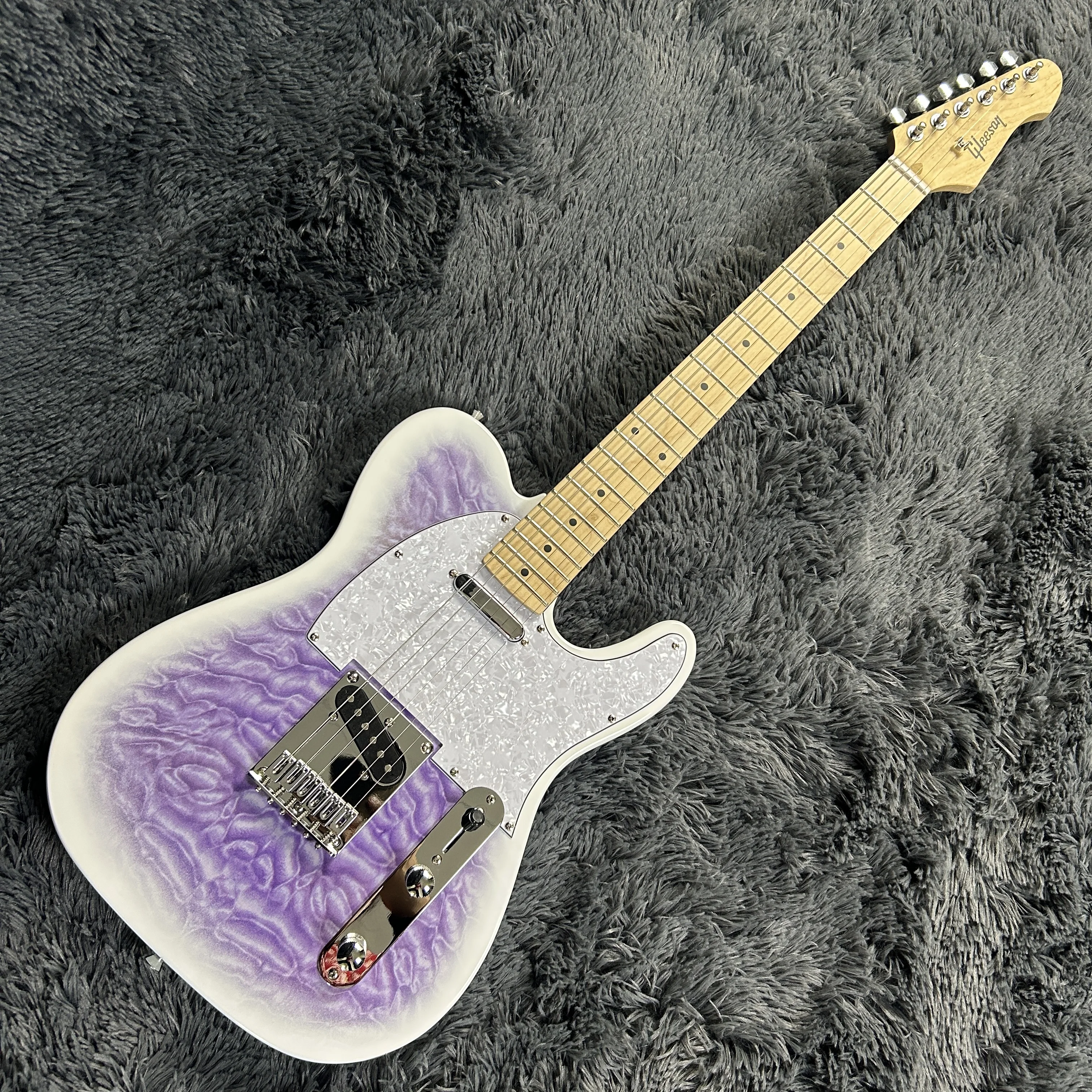 

Gleeson TL Electric Guitars White&Purple Version Mahogany Body Maple Fretboard