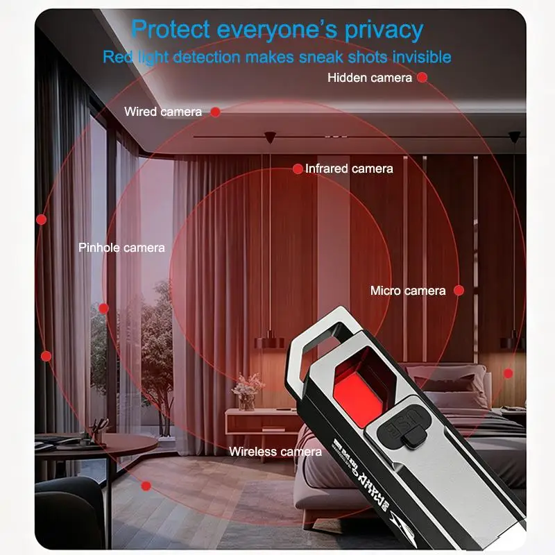 New Rechargeable Mini Pocket Flashlight Anti-sneak Detection LED Flashlight ABS Portable EDC Torch