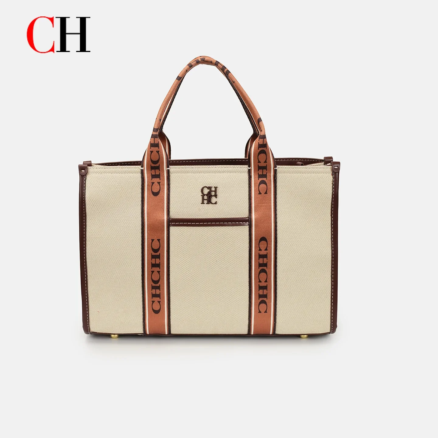 CH Women Canvas Tote Bag Large Capacity Shoulder Handbag Fashion Casual Top Handle Purse Work Bag Travel Shopping Bag