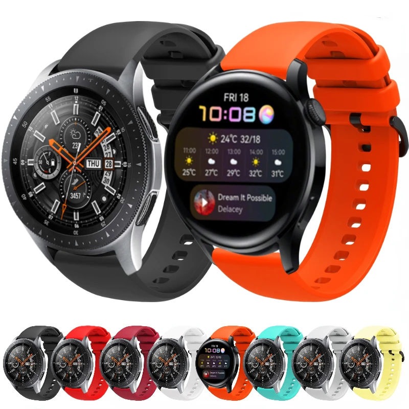 

22mm Silicone Strap for Huawei Watch 3/4/3 Pro Bracelet for Samsung Galaxy Watch 3 /Amazfit GTR3/3 Pro/4 Huawei Watch GT2/3 Band