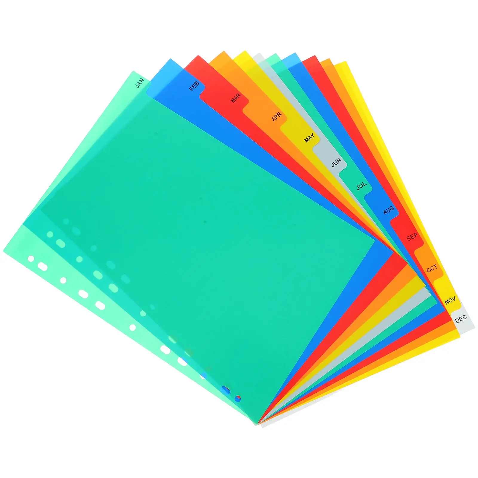 

12 Pcs Index Separator Page File Folders Organizer Dividers Planner Office Supplies Journal