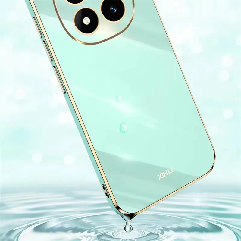 

Luxury Phone case Cover for Redmi Note 14 Pro Plus 5G Soft Silicone Phone Bags POCO X7 Pro Note14 14Pro 14ProPlus Square Plating