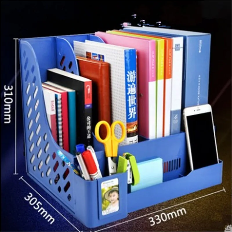 4 Layers File Tray File Document Holders Desk Set Book Holder Bookend Organizer Office School Supplies Desk Accessories