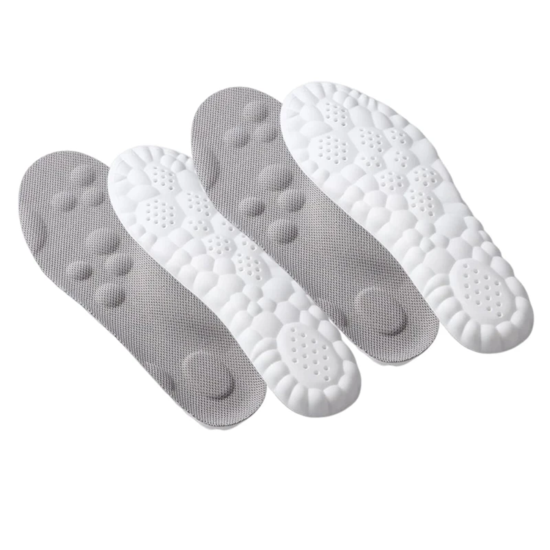 

5Pairs 4D Memory Foam Insoles,4D Constant Temperature Comfort U-Shape Sports Memory Foam Shoe Inserts Size 42