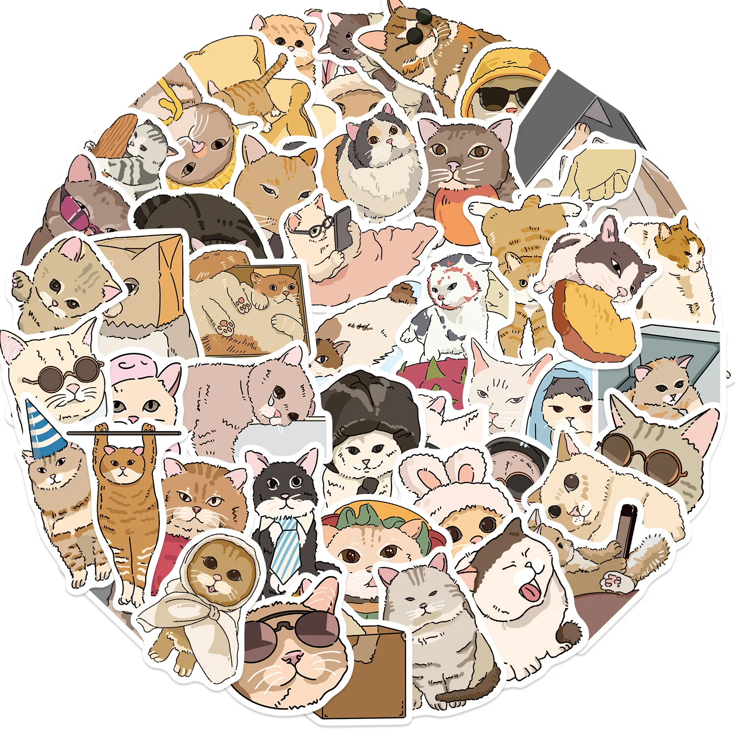 Pegatinas impermeables de gatos divertidos para portátil y guitarra - imagen 3