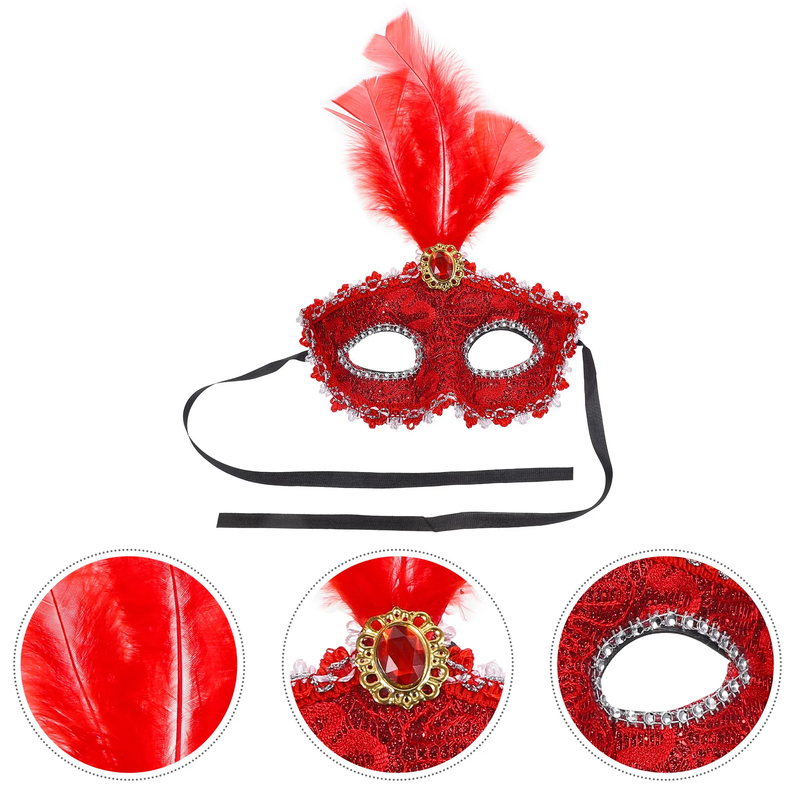

Mask Masks Masquerade Ball Carnival Props Costume Beautiful Party Half Face for Women