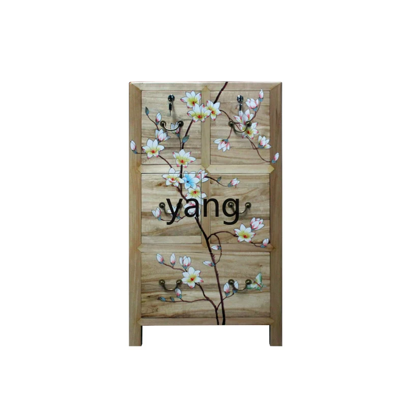 

CX Modern New Chinese Style Solid Wood Painted Chest of Drawers Storage Hallway Large Capacity Storage Cabinet