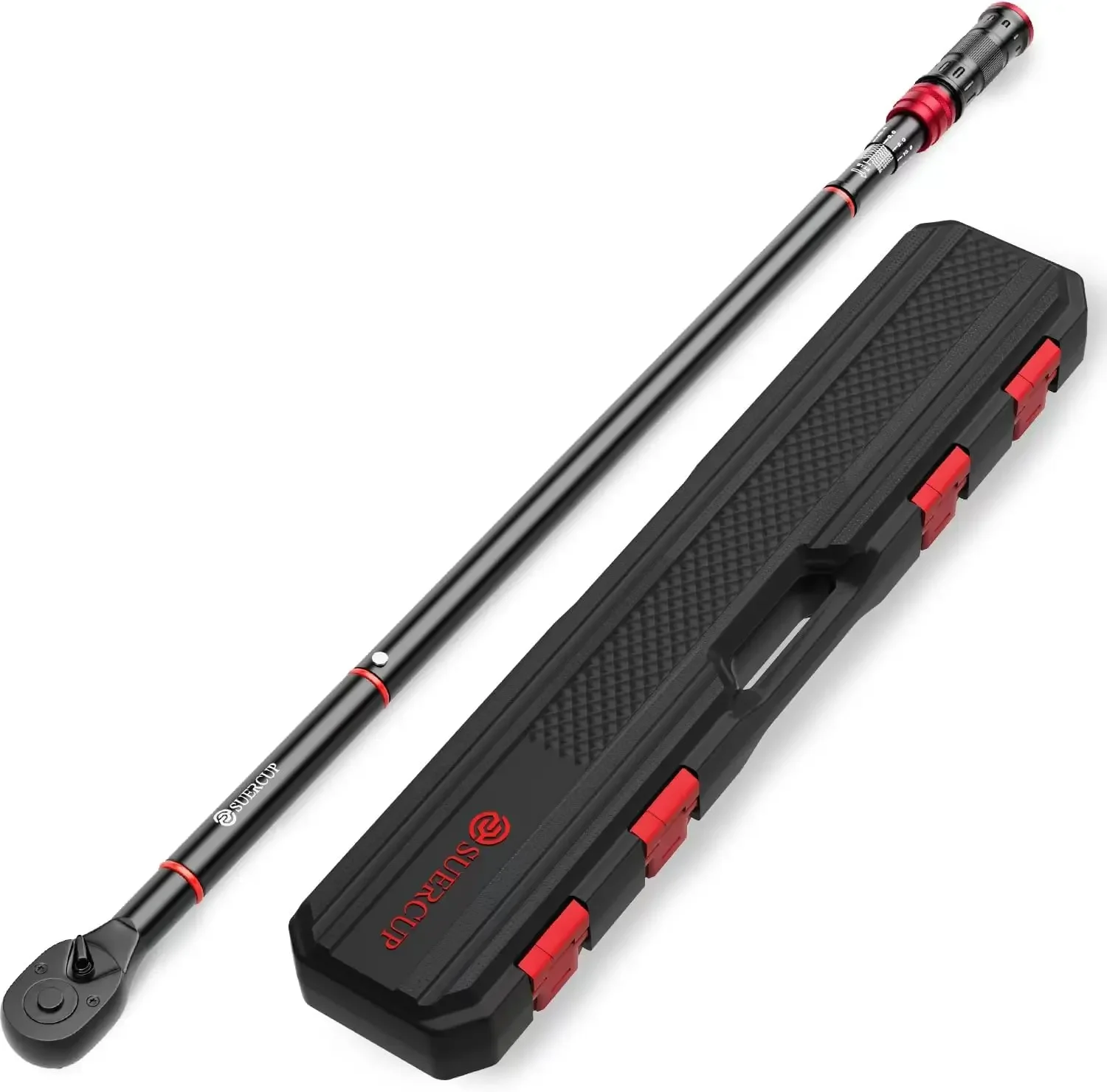 

1-inch Drive Click Torque Wrench, 200-1300Ft-Lb/271-1761.5Nm, 48 Tooth Dual-Direction Click Torque Wrench with a Hex Key for Win