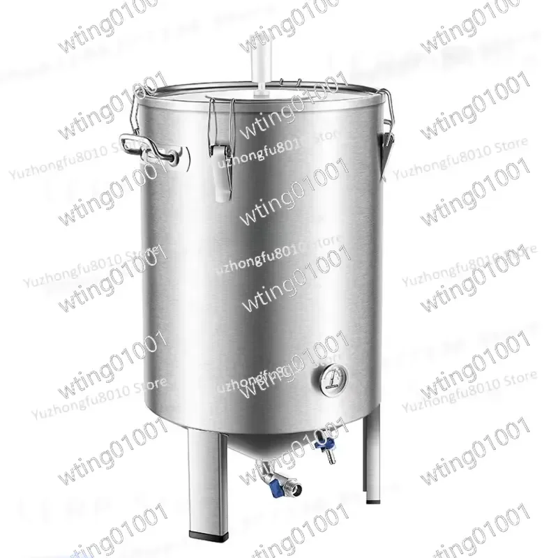 60L Stainless Steel Conical Fermentation Tank Storage Bucket Wine Brewing Kit for Home Brewing