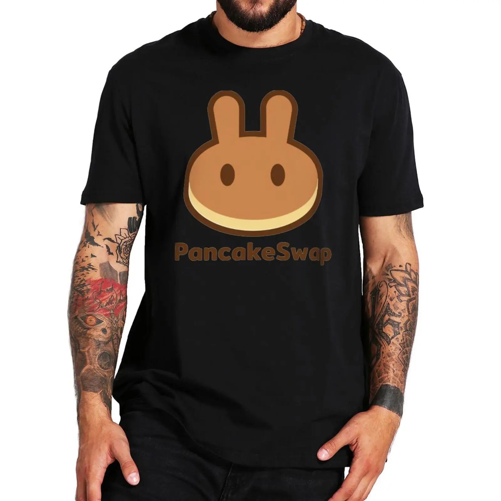 Pancakeswap Crypto T Shirt Pancakeswap CAKE Cryptocurrency Bitcoin BNB Lovers T-Shirt 100% Cotton Men Women Camiseta