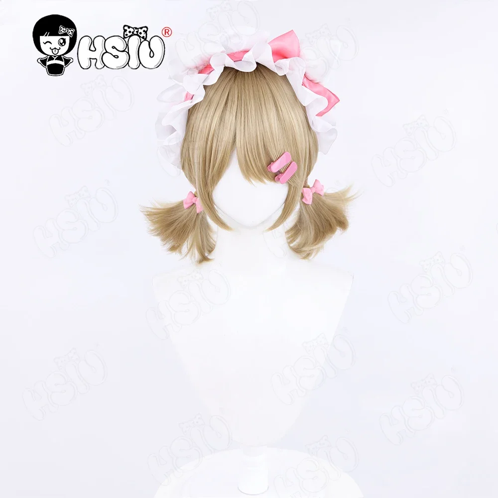 باروكة Lisa تأثيري ، هوية اللعبة V ، كتان قصير HSIU ، شعر مستعار ذهبي ، شعر مستعار اصطناعي ، قبعة ، Emma Beard Woods ، 35 #3