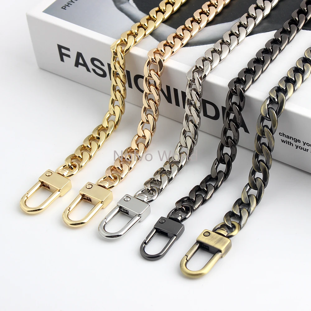 2/5/10PCS 60-100-120cm 7.5mm 10mm Adjustable Luxury Metal Bags Chain For Women Shoulder Strap Handbag Purse DIY Gift Accessories