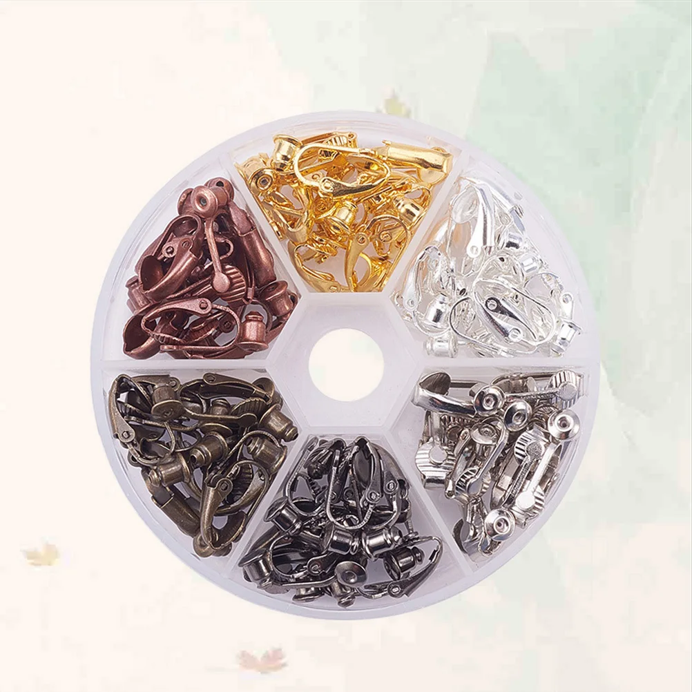 

36Pcs Ear Clip Jewelry Converters Bronze Non-Piercing Earring Accessories for DIY Repair and Custom Styles Assorted Colors with