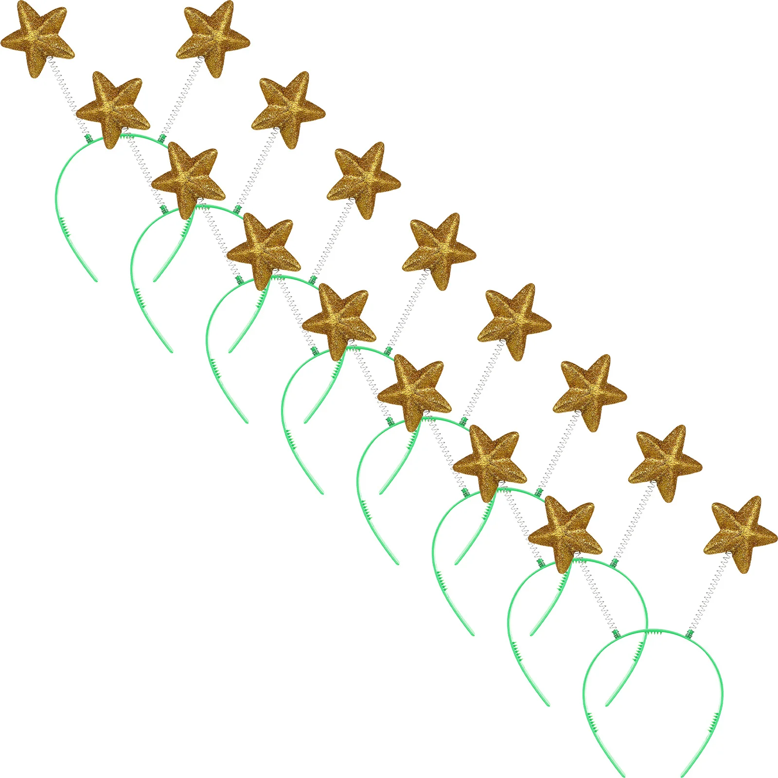 8 個スパンコール付きスターヘッドウェア五芒星ヘアフープガールズパーティーコスプレヘッドドレスプラスチックフォーム耐久性のあるヘアアクセサリー写真小道具