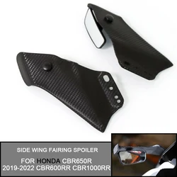 Motorcycle Side Wing Fairing Spoiler Adjustable Flank Spoiler Fairing with Mirror For Honda CBR650R CBR600RR CBR1000RR 2019-2022
