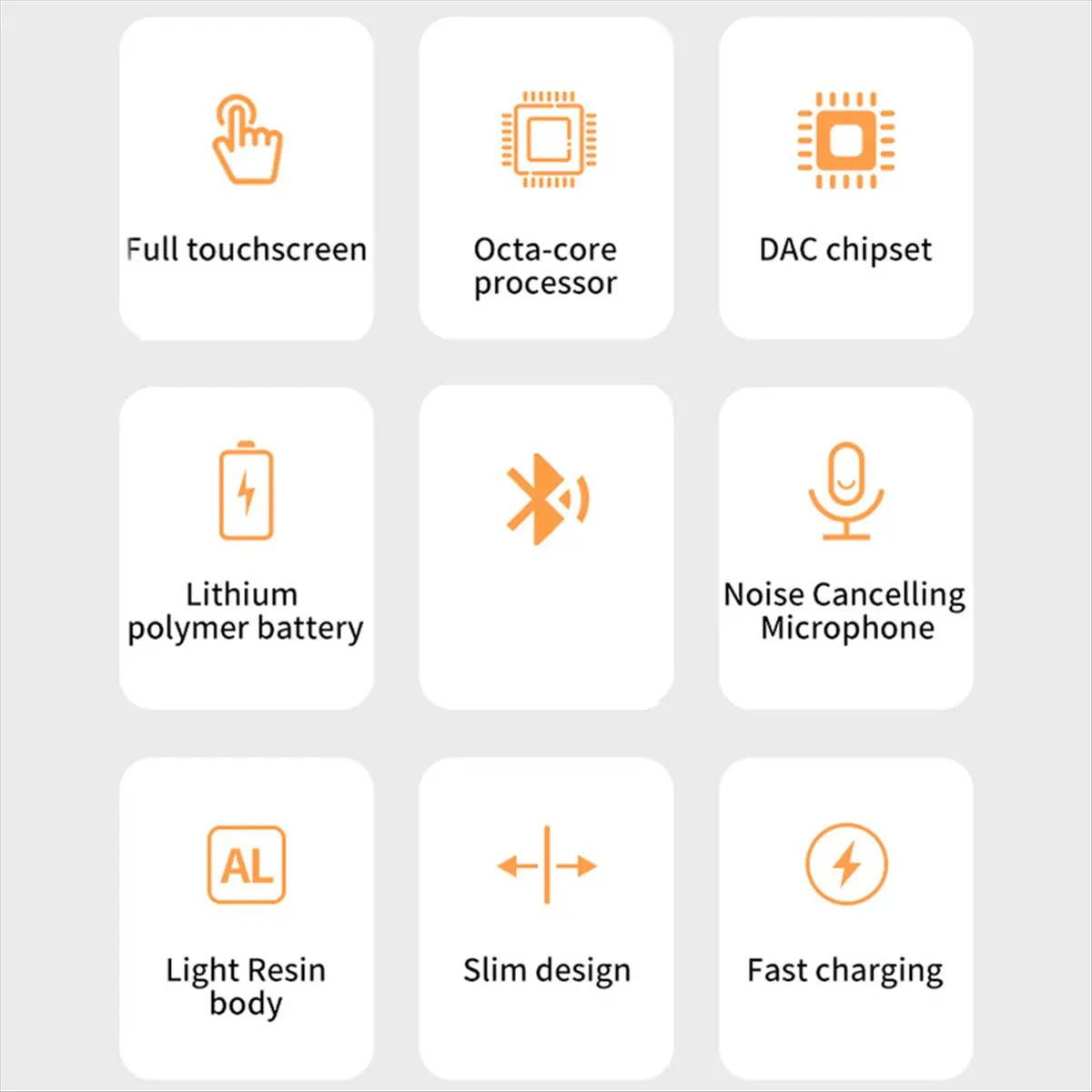 

Мини-портативный MP3-плеер Bluetooth Маленький музыкальный плеер Сенсорный экран Спортивный музыкальный плеер Встроенная карта 32G-Белый-A22U