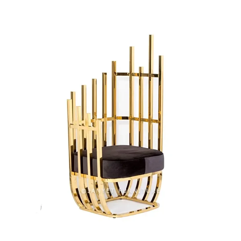 Новый дизайн, свадебный диван из нержавеющей стали золотого цвета для невесты и жениха