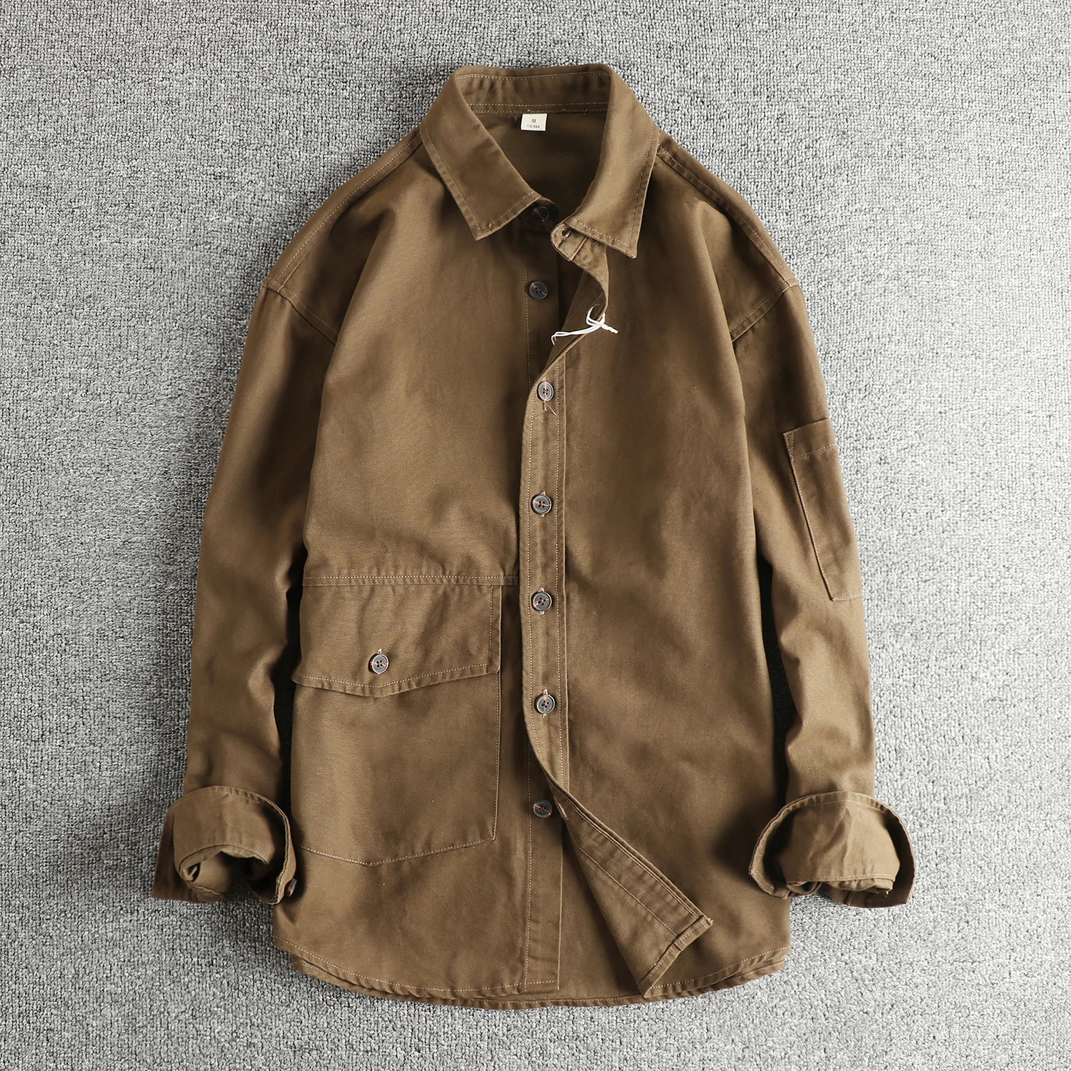 100% cotton workwear men's long-sleeved shirt high-density woven and wash spring and autumn new shirt jacket