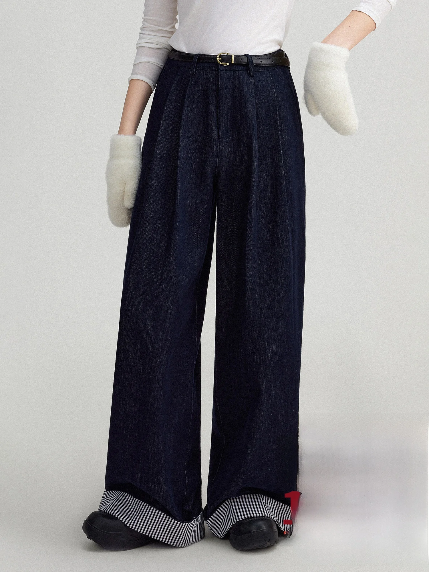 

Джинсы женские с высокой талией, утягивающие, с диагональными полосами и цветовым блокированием, широкие штанины, повседневные, для работы и отдыха