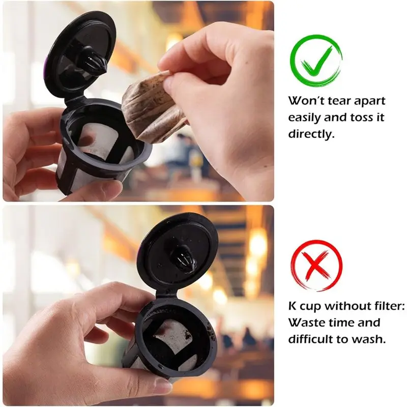 For K-Cup Compatible Disposable Paper Coffee Filters, For Keurig Single Brewer Reusable Cups, Fits All Brands-Y48A