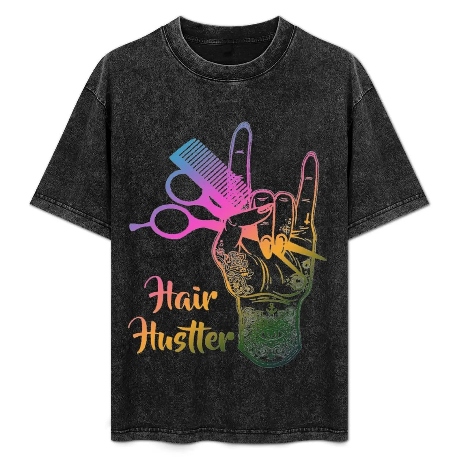 Hair Hustler Hairstylist Hairdresser Funny Gift Idea T-Shirt man clothes anime figures sports fans big and tall t shirts for men