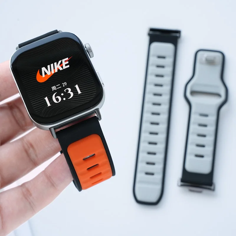 Sport Liquid Silicone Band for Redmi Watch 6 5 4 Watch 5 Active 5 Lite Breathable Soft Strap for Xiaomi Mi Band 9 Pro 8 Pro