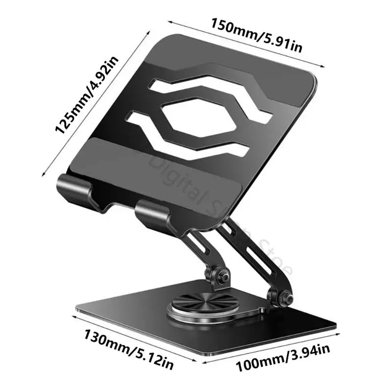 96BA Desktop-Ständer aus Kohlenstoffstahl mit Silikongriffen für die sichere Platzierung von E-Readern und Zeichentabletts – Detail 6